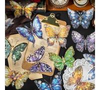 Adesivi per Scrapbooking a Forma di Farfalla 24 Pz,Kit di Adesivi Decorativi per Scrapbooking di Grandi Dimensioni Stickers Per Junk Journal Adesivi,Journaling,Bullet Journal Fai da Te ecc