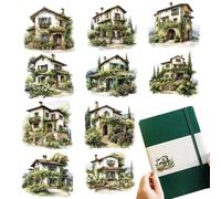 Adesivi per scrapbooking, adesivi per giornali di libri | 20 pezzi adesivi fai da te design paesaggio naturale | Forniture per artigianato artistico, decorazione per pianificatore auto a