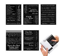 Adesivi per scrapbooking, design retrò con citazioni d'amore e versi, adesivi in carta rivestita e giapponese per artigianato, diari, pianificatori e biglietti, decorazione carina, dimensioni, 8,5 x