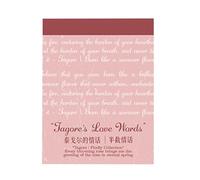 Adesivi per scrapbooking, design retrò con citazioni d'amore e versi, adesivi in carta rivestita e giapponese per artigianato, diari, pianificatori e biglietti, decorazione carina, dimensioni, 8,5 x