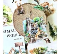 Adesivi per Scrapbooking in PET,Serie di animali Scrapbooking Accessori Trasparente per Bullet Journal,Mobili,Quaderni,Album Fotografici（Woodland Animals）