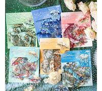 Adesivi per Scrapbooking Kit,120 Pezzi Scrapbooking Junk Journal Accessori per Junk Journal,Mobile,Album,Diario,Quaderni,Arti Fai Da Te(Umbrella Concerto)