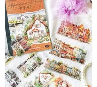 Adesivi per Scrapbooking,Sticker Kit, Stickers per Scrapbooking in PET per Piante Può Essere Utilizzato per Decorare Scrapbooking(Boom House)