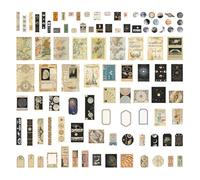 Adesivi per scrapbooking vintage da 200 pezzi,Album per diario fai-da-te | Adesivi per timbri di carta, retrò antichi per abbellire il diario