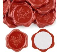 Adesivi per sigilli in cera all'eucalipto per inviti di nozze, 20 pezzi, adesivi olivi autoadesivi rossi, perfetti per inviti, buste, confezioni regalo, decorazioni natalizie