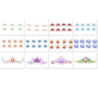 Adesivi Per Sopracciglia A Forma Di Fiore Glitterato, Adesivi Per Trucco E Performance Per Bambini Non Tossici, Impermeabili E Resistenti Al Sudore 5 * 12cm A259