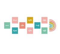 Adesivi per tappetini da gioco a righe - Adesivi per bambini, adesivi da parete, piastrelle, numeri puzzle, tappetini per pavimenti vistaprint Pathway adesivi per pavimenti