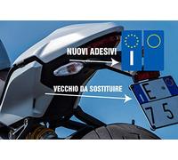 adesivi per targa europea kit 4 pezzi per auto moto macchina automobile ( 2 pezzi per targa anteriore + 2 pezzi per targa posteriore ) (14x7 cm ( 7x3,5 cm cad. ) - 2AINTIMO®