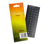 Adesivi per tastiera francese per PC, laptop, tastiere di computer (etichette nere, lettere bianche)