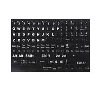 Adesivi per tastiera in PVC nero con layout inglese (1 set)