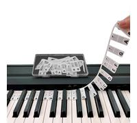 Adesivi per tastiera, per principianti, 61 tasti, in silicone, per pianoforte e tastiere elettroniche