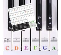 Adesivi per tastiere di pianoforte con note per 88/76/61/54/49/37, adesivi per tastiere di pianoforte, tasti bianchi e neri, per tastiere, apprendimento del pianoforte per principianti
