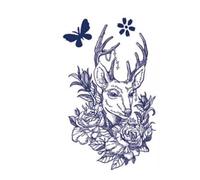Adesivi Per Tatuaggi ARYU Juice Adesivi Per Tatuaggi Totem Di Dio Cervo Adesivi Per Tatuaggi Di Simulazione Impermeabili Per Uomo Braccio Floreale Per Donna