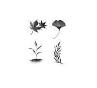 Adesivi per tatuaggi botanici a forma di piccole erbe, semipermanenti, antiriflesso, impermeabili, colore realistico, non cade, durata 2 settimane, tatuaggio temporaneo finto(2pcs)