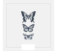 Adesivi per tatuaggi con copertura a farfalla, braccio di fiori di marca fresca impermeabile con farfalla in bianco e nero di lunga durata