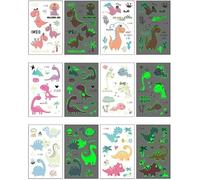 Adesivi Per Tatuaggi Con Dinosauri Che Si Illuminano Al Buio, Adesivi Per Tatuaggi Temporanei Luminosi Con Cartoni Animati