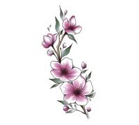 Adesivi per tatuaggi floreali usa e getta per donne, taglio cesareo impermeabile di lunga durata per coprire le cicatrici, immagine grande, braccio floreale, adorabili adesivi per tatuaggi