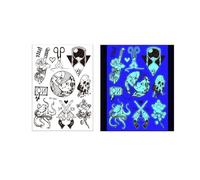 Adesivi per tatuaggi fluorescenti, adesivi for tatuaggi for braccia impermeabili, adesivi temporanei, uso for feste(1)