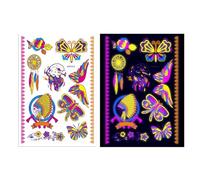 Adesivi per tatuaggi fluorescenti, adesivi for tatuaggi for braccia impermeabili, adesivi temporanei, uso for feste(DWYG-013)