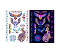 Adesivi per tatuaggi fluorescenti, adesivi for tatuaggi for braccia impermeabili, adesivi temporanei, uso for feste(DWYG-002)
