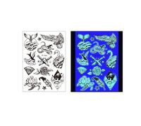 Adesivi per tatuaggi fluorescenti, adesivi for tatuaggi for braccia impermeabili, adesivi temporanei, uso for feste(2)