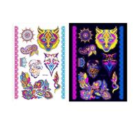 Adesivi per tatuaggi fluorescenti, adesivi for tatuaggi for braccia impermeabili, adesivi temporanei, uso for feste(DWYG-005)