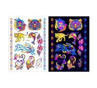 Adesivi per tatuaggi fluorescenti, adesivi for tatuaggi for braccia impermeabili, adesivi temporanei, uso for feste(DWYG-010)