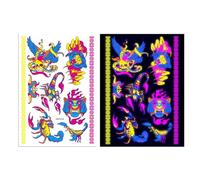Adesivi per tatuaggi fluorescenti, adesivi for tatuaggi for braccia impermeabili, adesivi temporanei, uso for feste(DWYG-019)