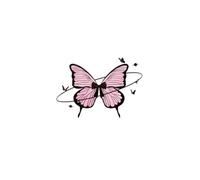 Adesivi per tatuaggi impermeabili personalizzati, ragazze con farfalle di carta in Europa e negli Stati Uniti, fantastici tatuatori