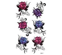 Adesivi per tatuaggi rosa femminili impermeabili sensualità di lunga durata piccolo modello fresco negli adesivi hyunya per la clavicola del polso della caviglia del vento