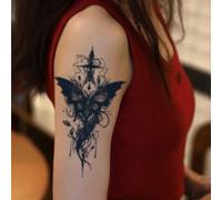 Adesivi per tatuaggi temporanei a base di erbe a forma di farfalla Cocoon, semipermanenti, antiriflesso, impermeabili, durano 2 settimane, tatuaggi finti