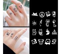 Adesivi per tatuaggi temporanei con dita, impermeabili, a lunga durata, a forma di farfalla, per clavicola e dorso della mano, per uomini e donne.(D)