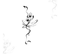 Adesivi per tatuaggi temporanei di Narciso, adesivi con motivo di una bella ragazza, impermeabili, durano 1-2 settimane, tatuaggi finti(4pcs)