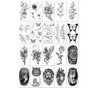 Adesivi Per Tatuaggi Temporanei Impermeabili E Resistenti Al Sudore Raffiguranti Farfalle, Lettere, Fiori Personalizzati E Schizzi. 60 * 105mm A077