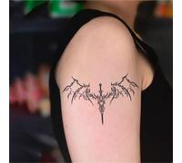 Adesivi per tatuaggi temporanei impermeabili semipermanenti e di lunga durata per 2 settimane con ala della spada per uomini e donne, braccio posteriore per torace con dita(3pcs)