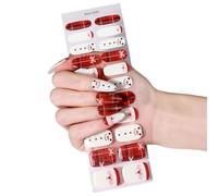 Adesivi per unghie a polimerizzazione rapida Disegni per feste di Natale Decalcomanie a prova di sbavature per vita occupata Facile applicazione Adesivi per unghie a polimerizzazione rapida