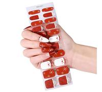 Adesivi per unghie a polimerizzazione rapida Disegni per feste di Natale Decalcomanie a prova di sbavature per vita occupata Facile applicazione Adesivi per unghie a polimerizzazione rapida