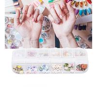 Adesivi per Unghie con Fiori Colorati, Decalcomanie per Nail Art 3D per la Decorazione delle Unghie Fai da Te, Accessori con Materiali Ecocompatibili Lucentezza a Lunga Durata