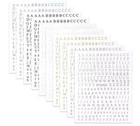 Adesivi per unghie con lettere e 10 fogli, autoadesivi, per nail art