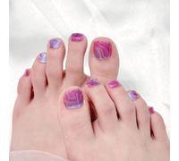 Adesivi per Unghie dei Piedi in Gel Semi Indurito, Decalcomanie Autoadesive per Unghie, Lunga Durata Strisce di Smalto per le Dta dei Piedi, Toenail Sticker Qualità da Salone (Camaleonte Rosa)