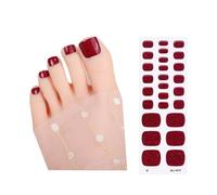 Adesivi per unghie dei piedi in gel semi indurito strisce per unghie dei piedi in tinta unita strisce di smalto per unghie dei piedi avvolge l'unghia del piede decorazione artistica
