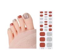 Adesivi per unghie dei piedi in gel semi indurito strisce per unghie dei piedi in tinta unita strisce di smalto per unghie dei piedi avvolge l'unghia del piede decorazione artistica