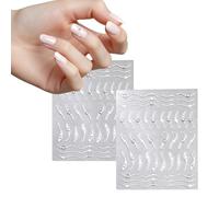 Adesivi per unghie in rilievo 5D con strass, autoadesivi, design francese, per manicure a casa, accessori per nail art