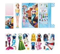 Adesivi Per Vestire - Libro Magnetico Di Adesivi Per Vestire Una Ragazza Alla - Giocattolo Per Bambole Di Carta Fai Da Te, 130 G | Libro Educativo Silenzioso Da 15,5 X 10 Cm Con Oltre 20 Decorazi