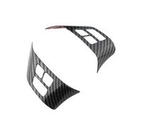 Adesivi per volante Pulsante interruttore volante in fibra di carbonio Cornice adesivo rivestimento, for BMW, for X1 E84 Serie 3 E90 2010-2013, Car Styling (Size : 2Pcs)