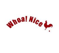 Adesivi per WC rossi “Whoa! Nice” Pollo adesivi originali e divertenti per sedili WC