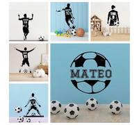 Adesivi Personalizzati Con Nome/numero Di Calciatori, Decorazioni Personalizzate Per Pareti, Adesivi In Vinile Impermeabili Per Camerette Dei Bambini(XL:22x12in)