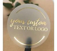 Adesivi Personalizzati Matrimonio andisi, Logo con Nome Etichette, Trasparenti, Oro Lucido, 100 Pezzi, Per Adesivi per Inviti, Matrimoni, Battesimi, Fidanzamenti, Carta, PVC, Oro, Uso Indoor, Adesivi