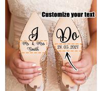 Adesivi personalizzati per scarpe da sposa, adesivi per scarpe da sposa personalizzati, "Io sì", "Anch'io" e "Partner per la vita"/"Ti amerò per sempre" - Adesivi decorativi per scarpe da sposa e spos