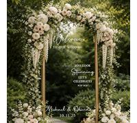 Adesivi Personalizzati Per Specchi Da Matrimonio - Scritte In Vinile Personalizzate Per Specchi Grandi E Piccoli, Adesivo Fai Da Te Con Scritta Di Benvenuto Per Il Ricevimento Di Nozze(23x42cm)
